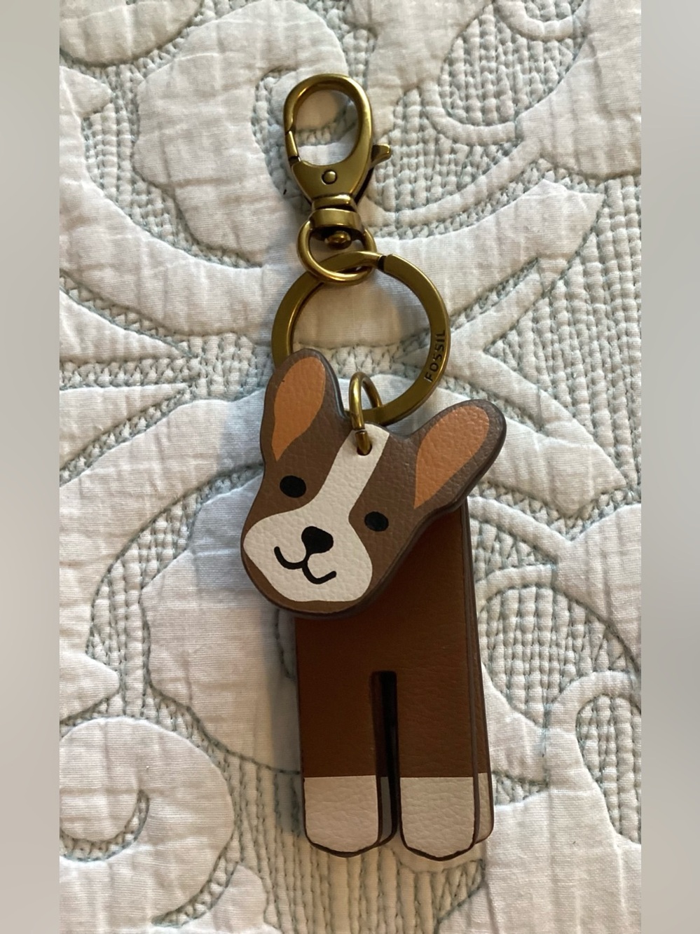 Fossil Sofia Dog Bag Charm Keychain
